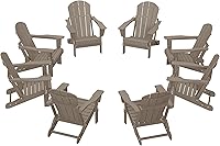 Vista 172 de WestinTrends Malibu - Juego de 2 sillas Adirondack plegables de polietileno para exteriores, color lima