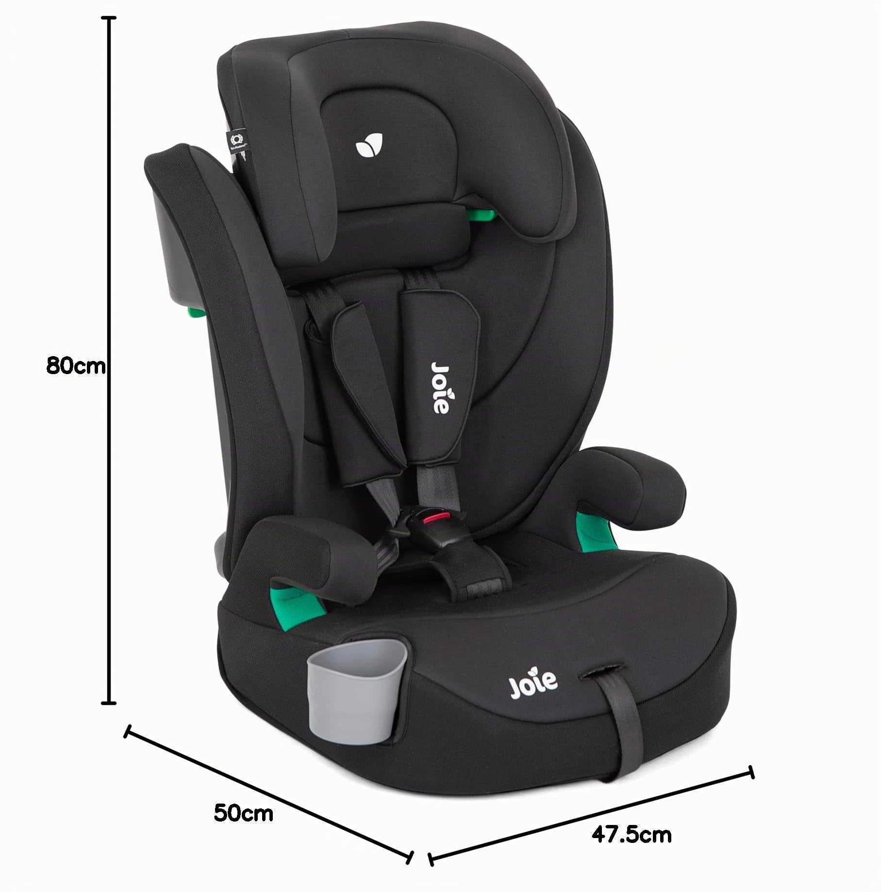 Joie Elevate™ R129 Seggiolino Auto Evolutivo i-Size, 76–150 cm, 5-Point Harness, Poggiatesta Regolabile 10 Posizioni, Seggiolino e Booster con Installazione con Cintura Auto
