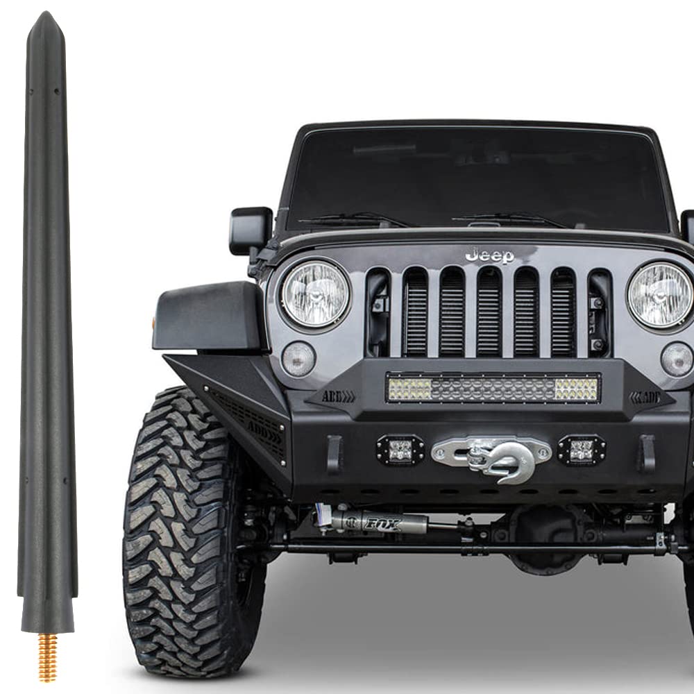 BASIKER Antenna for Jeep Gladiator Wrangler Unlimited Sport Rubicon JK JL JT Sahara 2007-2023, Short Antenna Replacement Jeep Accessories Designed for Optimized Radio AM FM Reception