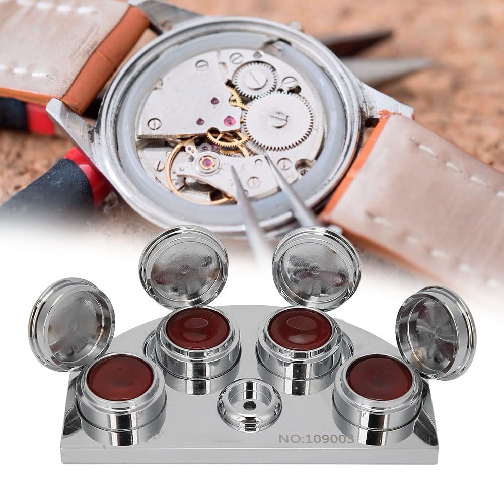 Edelstahl-Uhrenöl-Tauchwerkzeug, 4 Schalen, Uhrenöler, professionelles Uhrenreparaturzubehör für Uhrmacher, Juweliere und Horologen