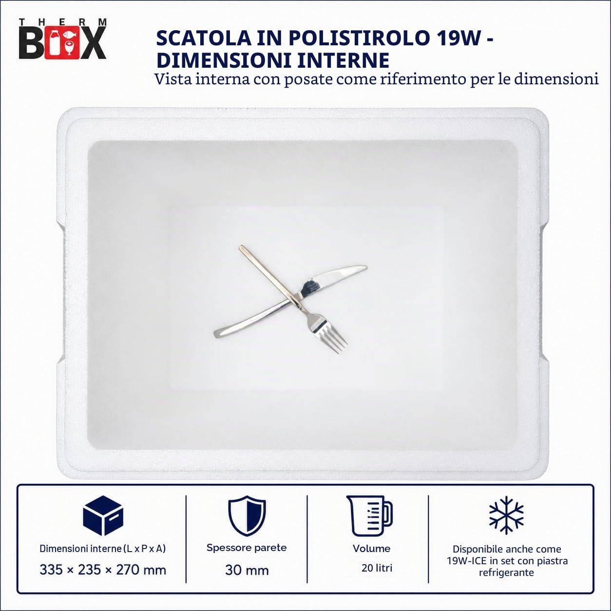 THERM BOX Scatola in polistirolo da 1 l fino a 19 l, in diverse misure