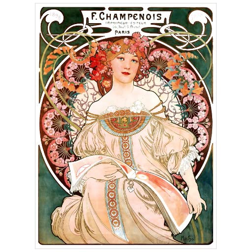 Alphonse MuchaF Champenois ad imán de nevera