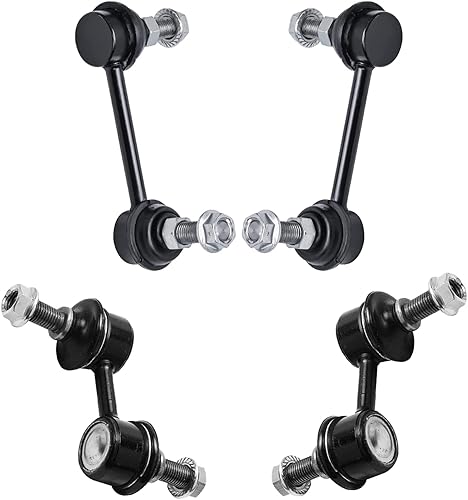 Miniatura 25 de Detroit Axle - 4 barras estabilizadoras para Jeep Grand Cherokee Commander 2005-2010 2006 2007 2008 2009 de repuesto delantero y trasero