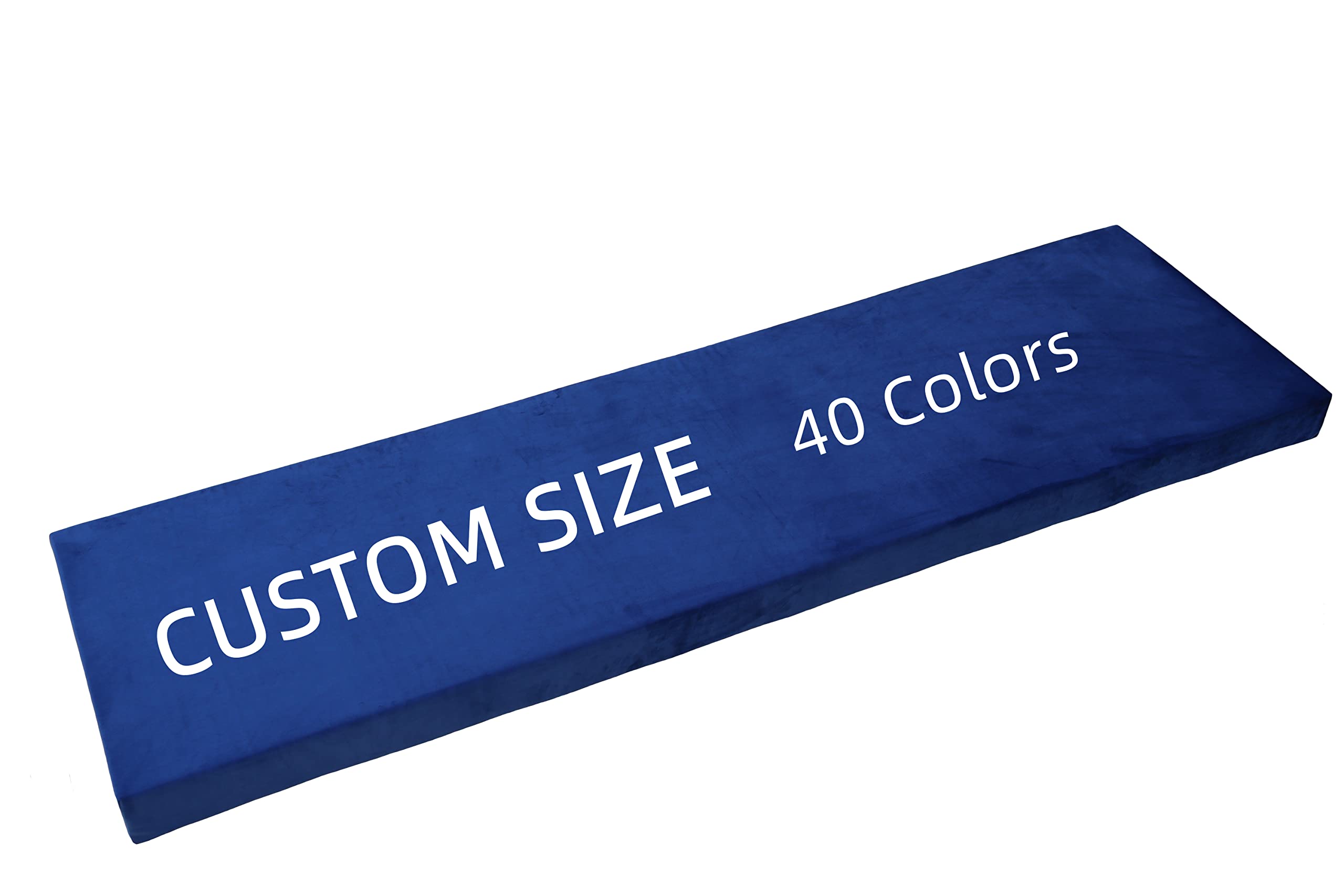 Ginsimar Velvet Pad, Zippered Cover Removable,Gel Memory Foam Mattress, Topper Warm Mattress Pad Cover for Pressure Relief,Breathable, Soft & Cozy (Blue; Custom Size) — image 1