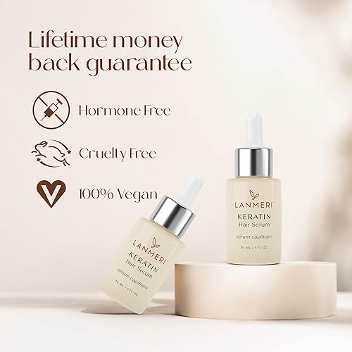 Miniatura 6 de Lanmeri Suero para el crecimiento del cabello con complejo de aminoácidos de queratina tratamiento para el cabello antiencrespamiento reparación de