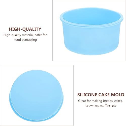 Miniatura 3 de Juego de 6 moldes de silicona para hornear, moldes pequeños para cupcakes grandes, moldes para tartas, fáciles de manejar, ahorro de espacio,