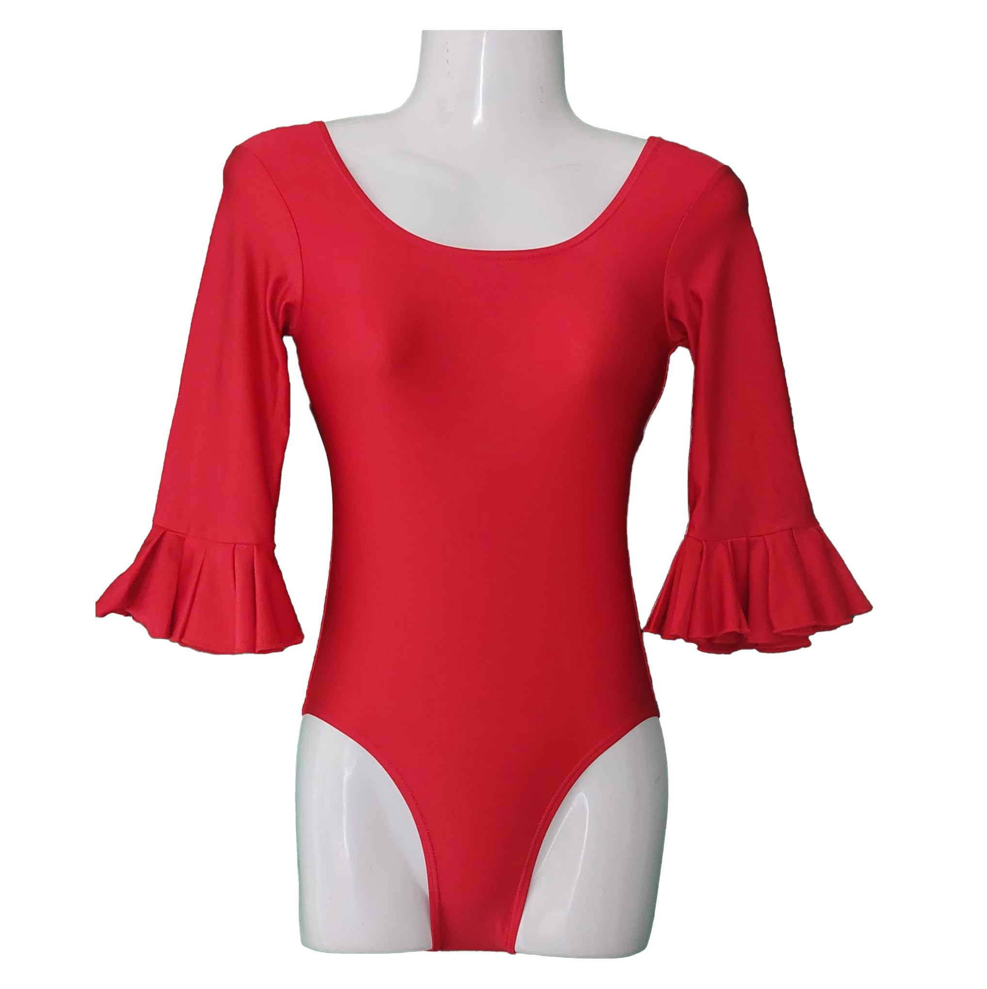 Body rouge pour Flamenco et Danse