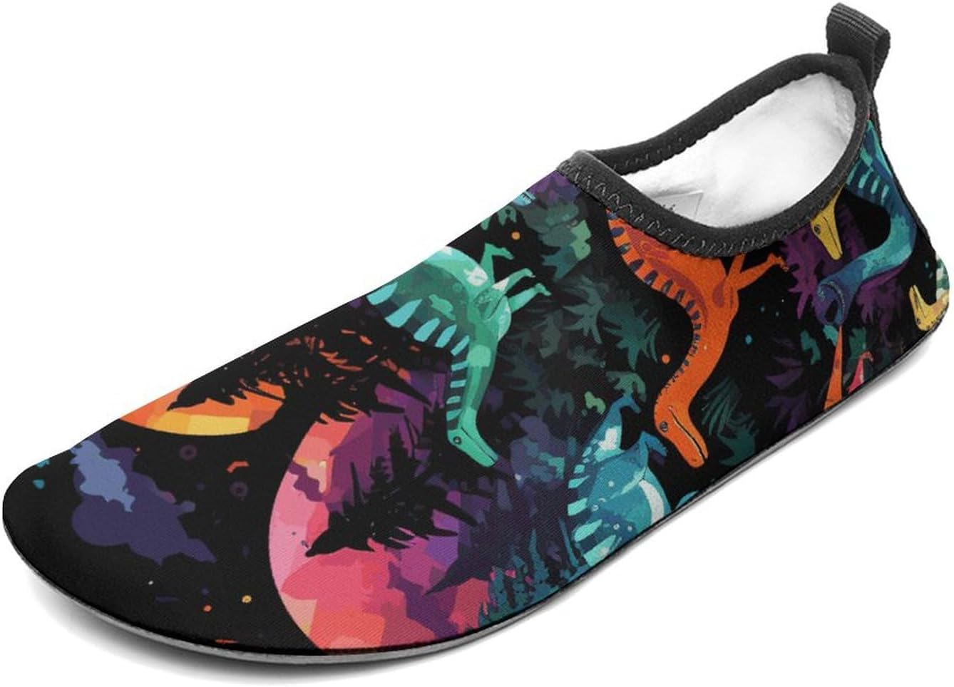 Water Shoes for Women Men Swim Beach Shoes Quick Dry Barefoot Aqua Shoes Colorful Dinosaurs Sport Shoes Hiking Shoes 5/6women