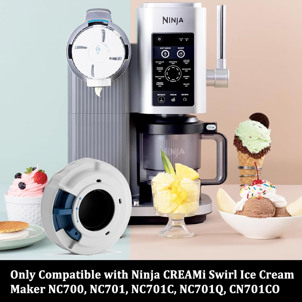 Dispense Lid and Swirl Press Assembly Compatible with Ninja Creami