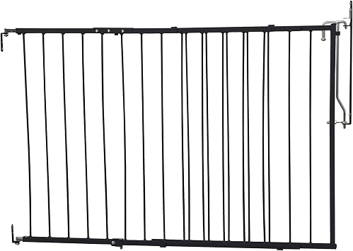Cardinal Gates MG25 Duragate with 8 in TPX Extension, Black | Steel baby and pet gate bundle adds 8 in of height. Hardware mounted, angle-capable, with one-hand latch.