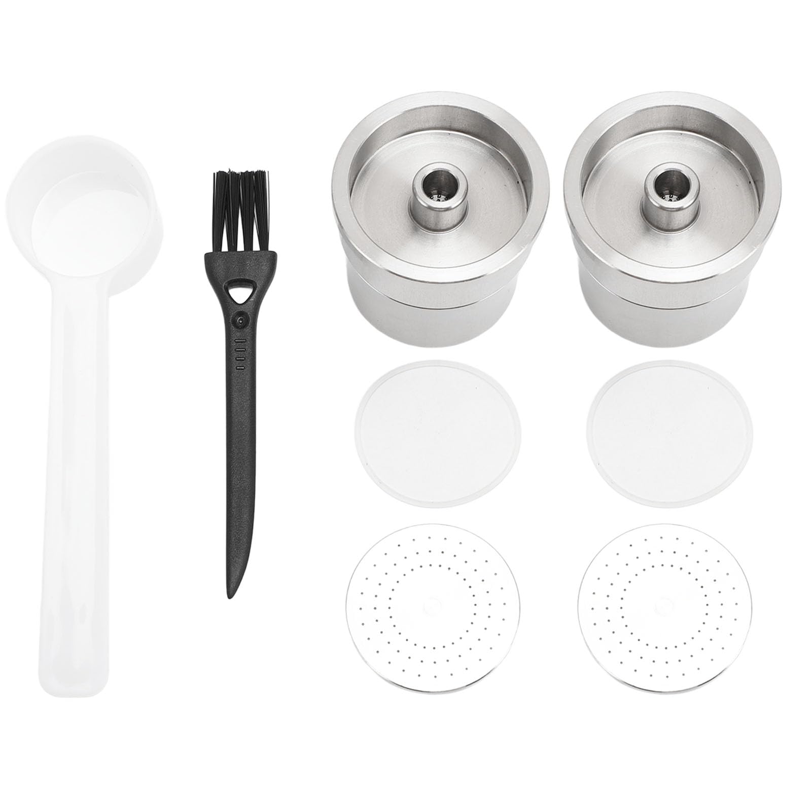 Generic Cápsula de café de Acero Inoxidable reutilizable: Cápsula de Filtro de Alta Compatibilidad para Máquinas de café: Fácil de Usar para el Hogar y la Oficina - Capa de Ecológico y Rellenable (2