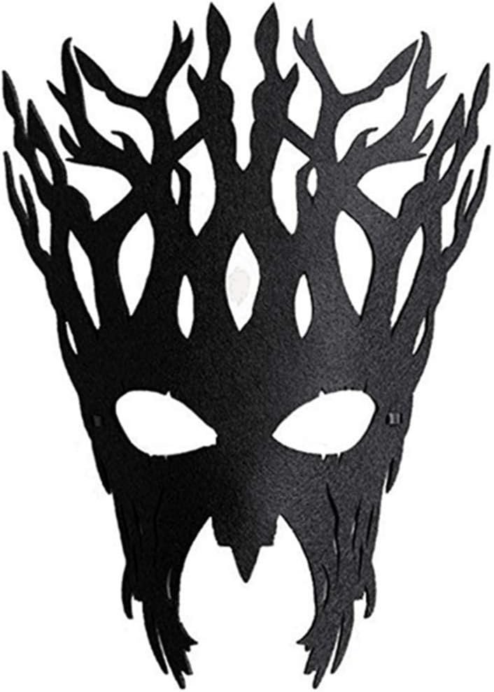 Womens Unique Tree Trunk Mask Sexy Elegant Eye Face Mask Mysterious for Halloween Masquerade Ball Mardi Gras Christmas Easter Cosplay Party Black