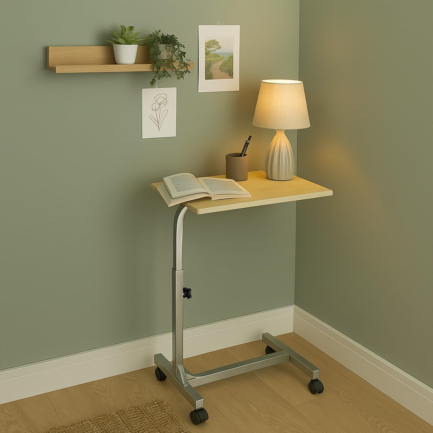 Ergonomiczne domowe biurko z regulowaną wysokością wytrzymały drewniany i metalowy stół do pisania na stację roboczą, do nauki, kompaktowe, zdejmowane biurko do laptopa