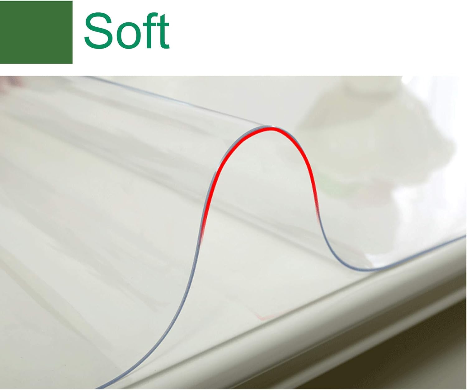 Oval Clear Table Cover Protector,2mm Thick Tablecloth Protector,Plastic Tablecloth,Non-Slip Heavy-Duty Table Cloth,Crystal Clear Desk Pad,for Dining Room Table Kitchen (95x150cm/37x59in)