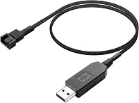 PNGKNYOCN USB-4Pin Ventilátor Adapter Kábel, Fonott PC Hűtőventilátor Tápkábel, 12V USB-PWM Átalakító, 0,5m, Laptop Kompatibilis 1