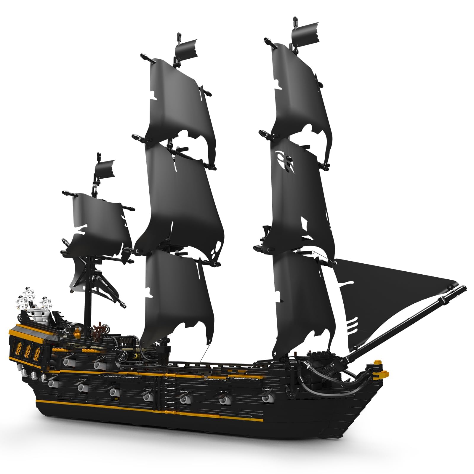 Mould King 13199 Kit di costruzione modello di nave pirata, 3180+ pezzi grande nero veliero set di costruzione, MOC antica architettura di barche a vela per hobbisti adulti