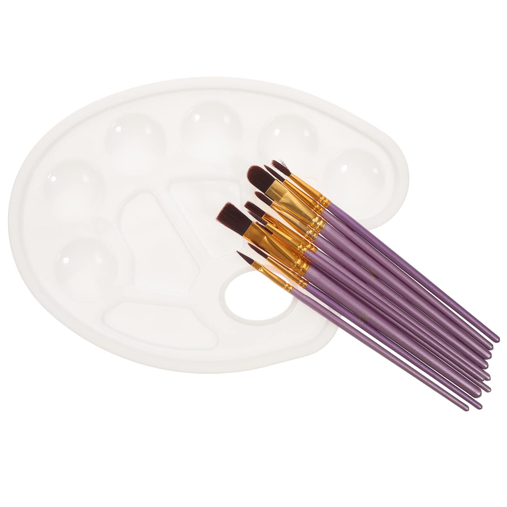 NUOBESTY 5 Set di Pennelli per Pittura Artistica Kit di Pennelli per Pittura Dettagliata con Piastra in Legno Pennello Versatile per Pittura per Uso in a Casa