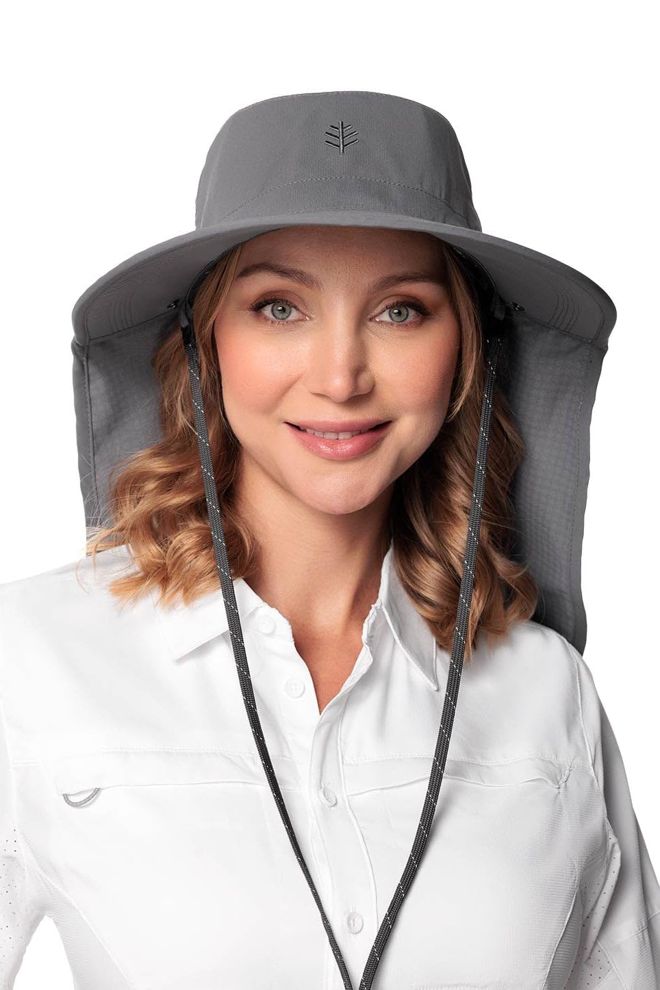 Sun Hat with Neck Drape & Clip-On Face Mask - UPF 50+ Sun Protection - Stevie Ultra