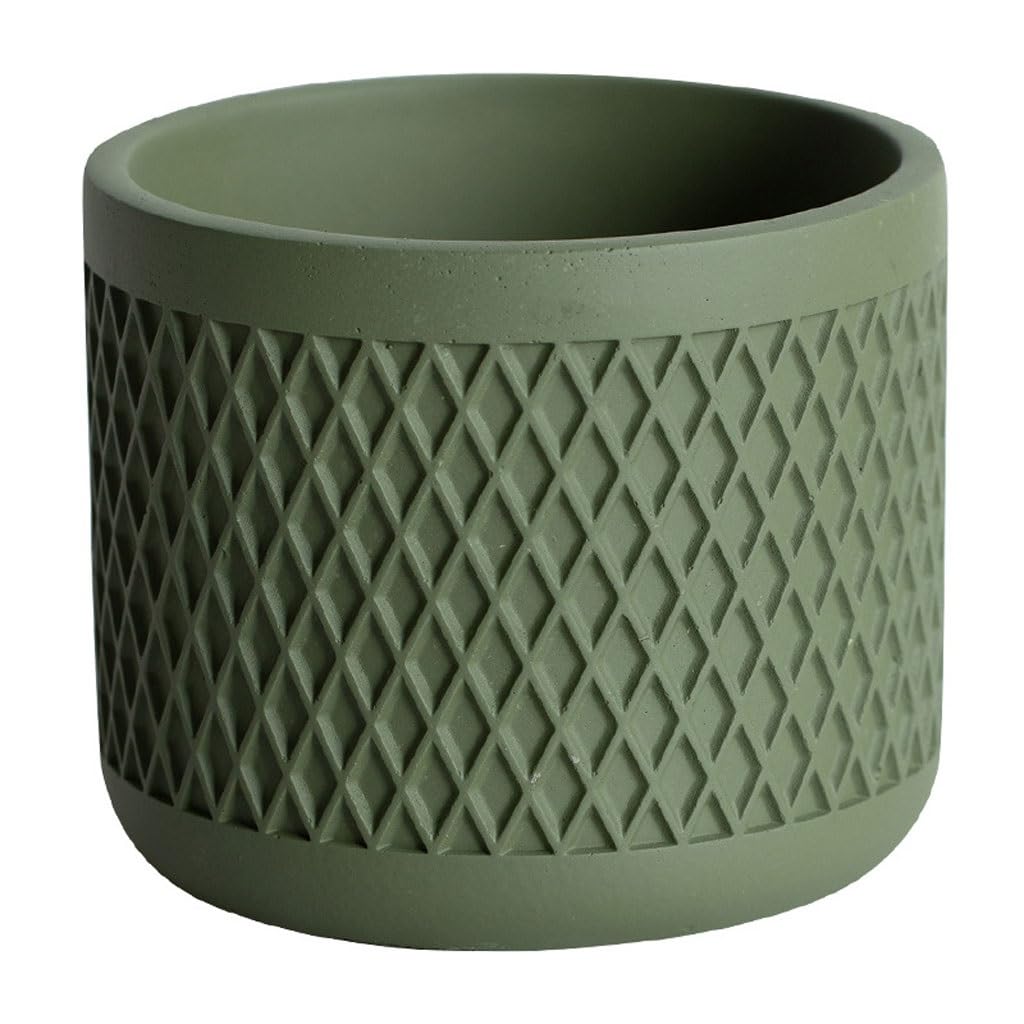 GELASIGE Flower Pots Nordic Modern Simple Flower Pots, Balcony Cement Flower Pots, Green Plant Pots, Simple Creative Flower Pot Containers Outdoor Flower Pots