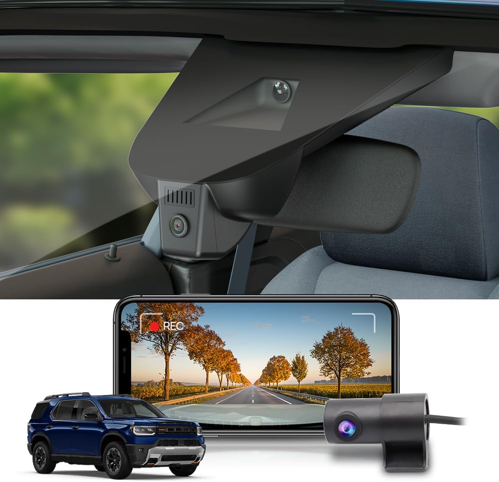 Fitcamx 4K Dash Cam Suitable for 2026 Honda Passport RTL TrailSport Touring Blackout Elite (HD2-D4100), OEM Factory Look, UHD 2160P Video, WiFi & APP, Loop Recording, G-Sensor, Plug & Play, 64GB Card