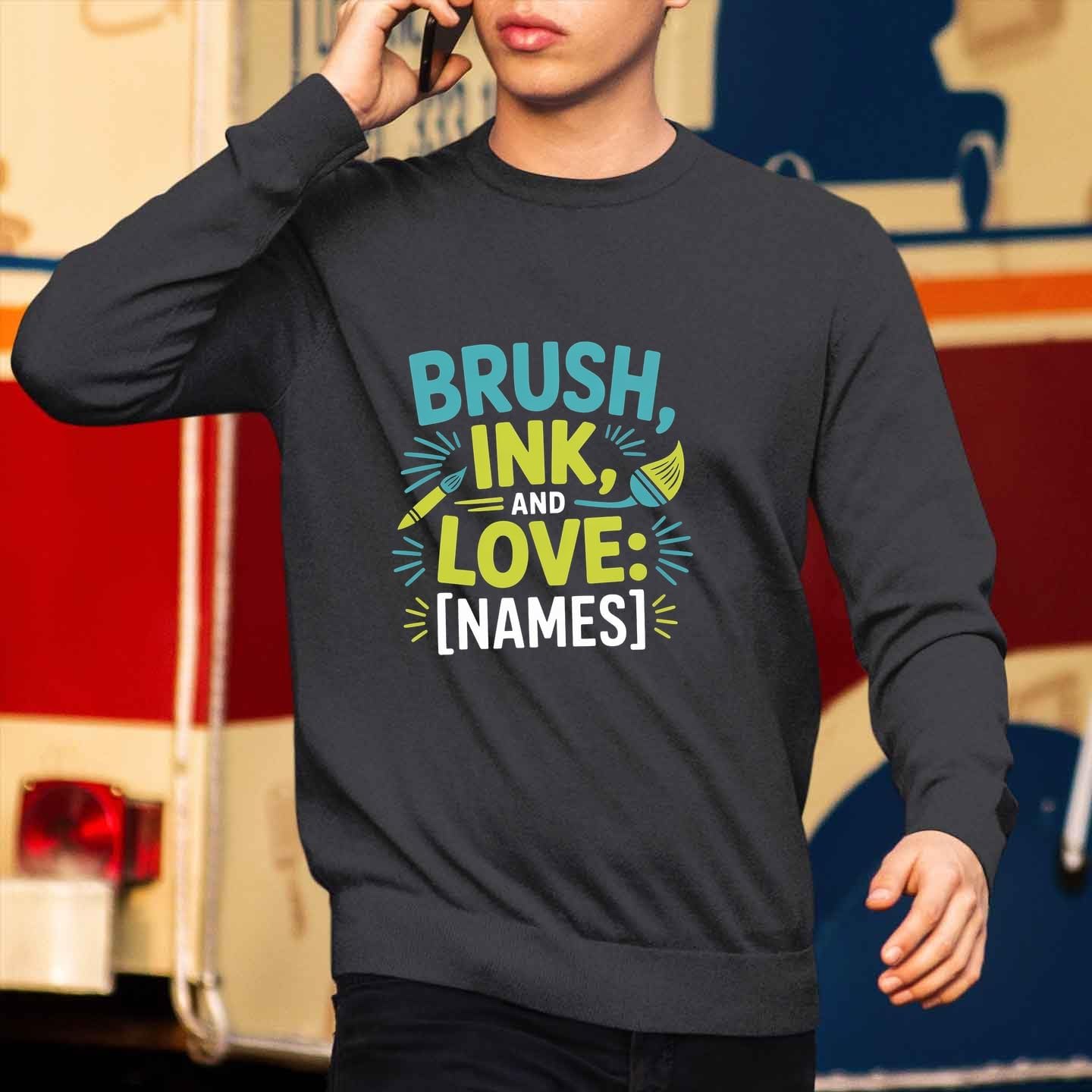 Classic Activity Shirt with Name United Fashion Drawing - Brush, Ink, and Love