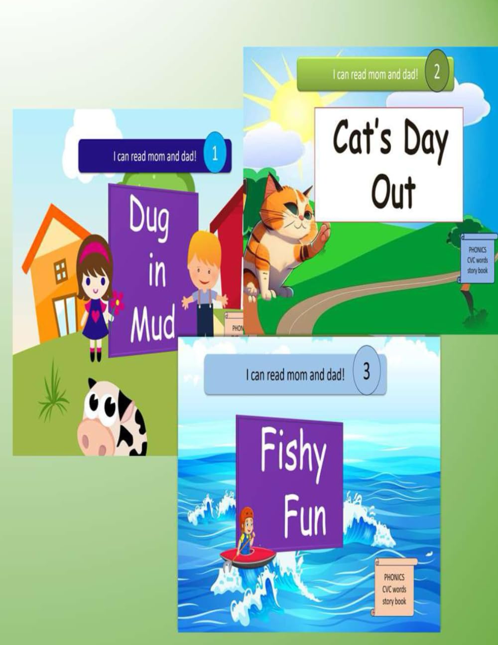 Phonics CVC (Consonant-Vowel-Consonant) Word Stories Collection