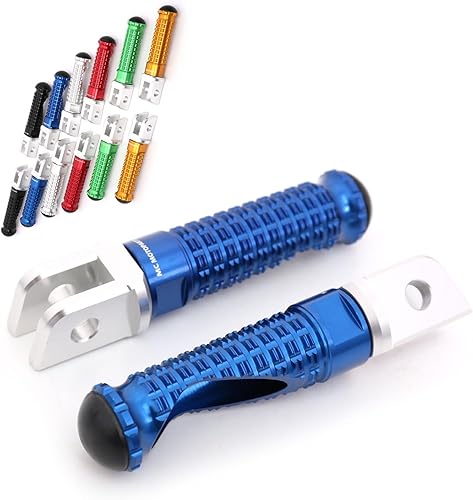 MCMOTOPARTS M-PRO - Estriberas delanteras para jinete, color azul, compatible con GSXR 1000 2005-2022 16 17 18 19 20 21 22