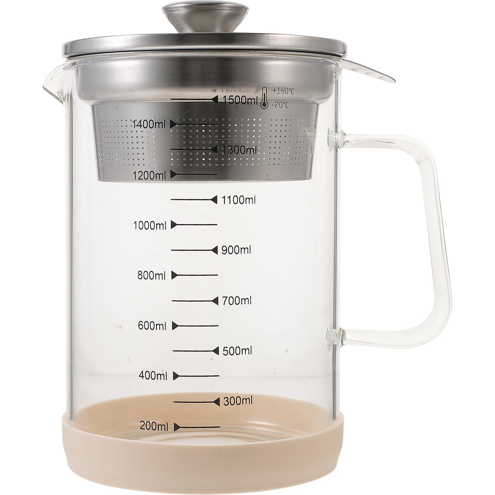 Lait de soja et thé fait maison avec le récipient en verre 1500ml
