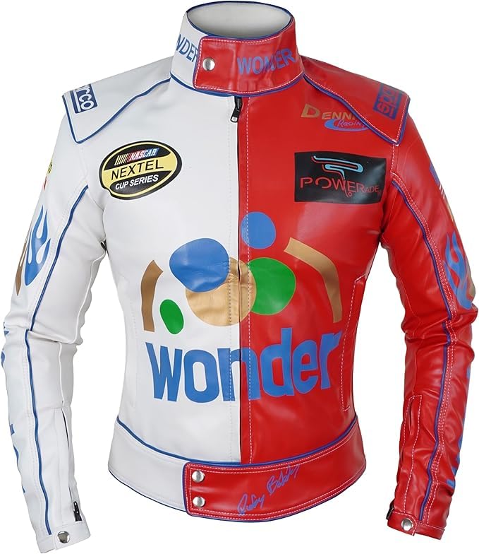 Women's Ricky Bobby Racing Wonder Red Leather Motorcycle