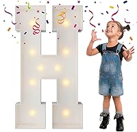 Vista 40 de 4 pies de alto, letras iluminadas con marco, letras enormes con marco, marco de globos en mosaico, letra grande para decoraciones de compromiso