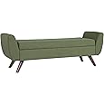 HomePop Modern Storage Bench, Green Large
