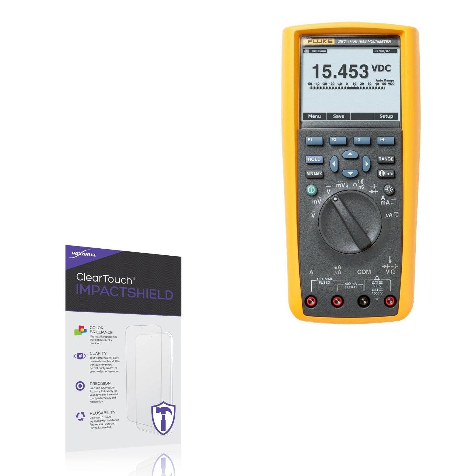 BoxWave Screen Protector Compatible with Fluke 287 - ClearTouch ImpactShield (2-Pack), Impenetrable Screen Protector Flexible Film