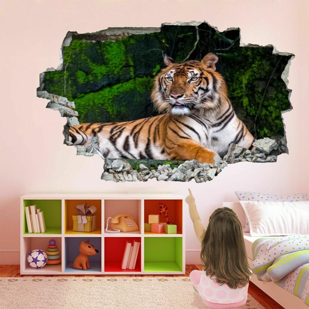 SUPERDANT Stickers Muraux Tigre 3D Autocollants Muraux