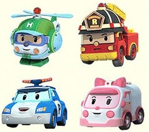 Amazon Robocar Poli ロボカーポリー ダイキャストカーの4点セット 3歳以上 並行輸入品 ミニカー ダイキャストカー おもちゃ
