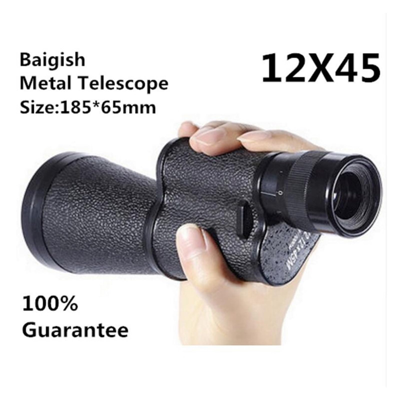 Jumelles Monoculaires HD 12x45, Mini Télescope Portable, Capitaine des Pirates Caraïbes, en Verre Espion Grossissement HD(12X45 Metal)