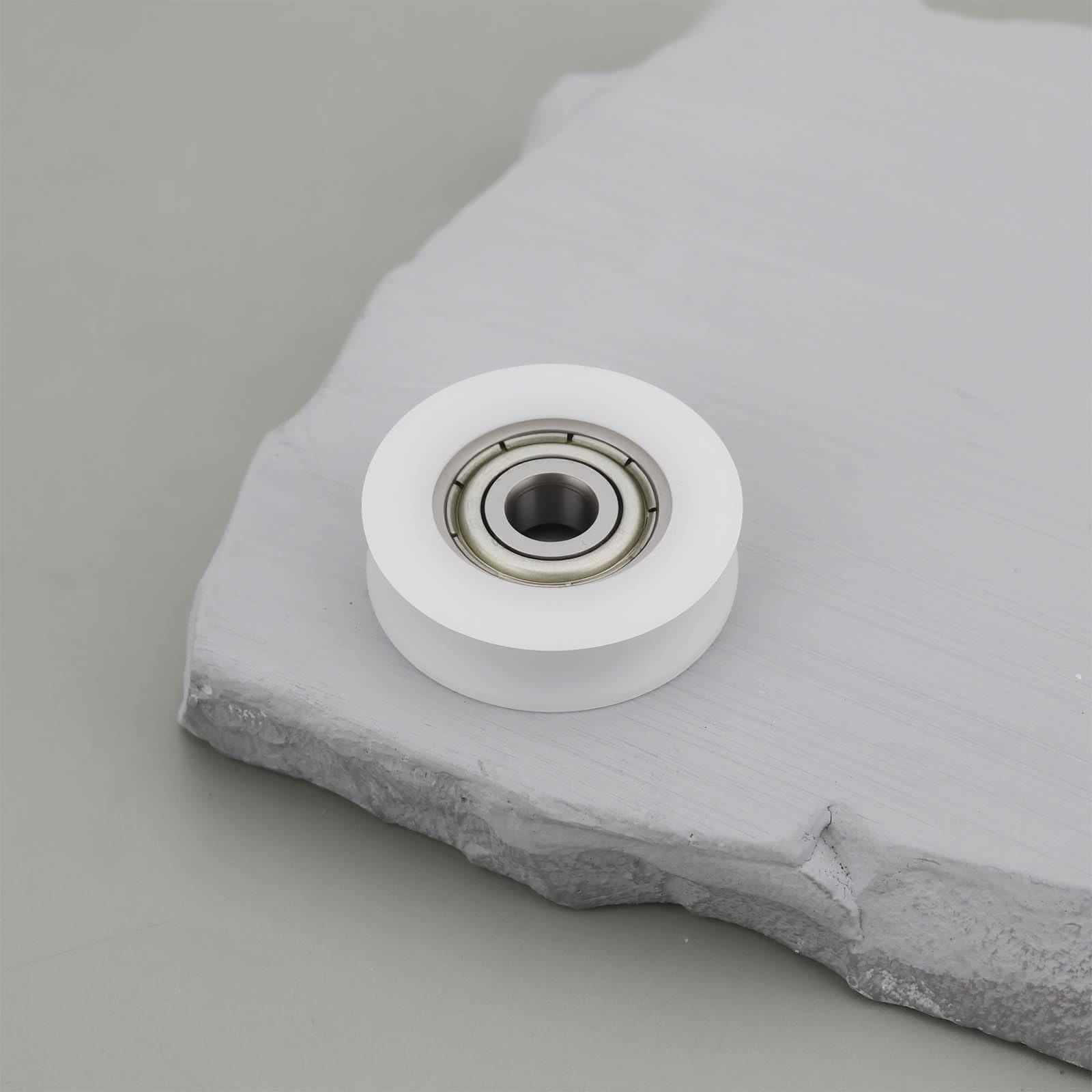 4 szt. koło z łożyskami kulkowymi HU-0524-7 625ZZ do drzwi mobilnych przesuwnych szklanych drzwi 5 x 24 x 7 mm białe
