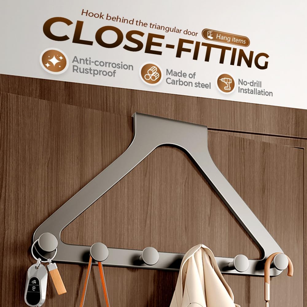 2026 Heavy Duty Over-the-Door Hanger Rack, Cream Organizer for Home & Office, Space-Saving Hooks, Durable Door Hanger Storage Solution (1 Pack) Cream 1 Piece