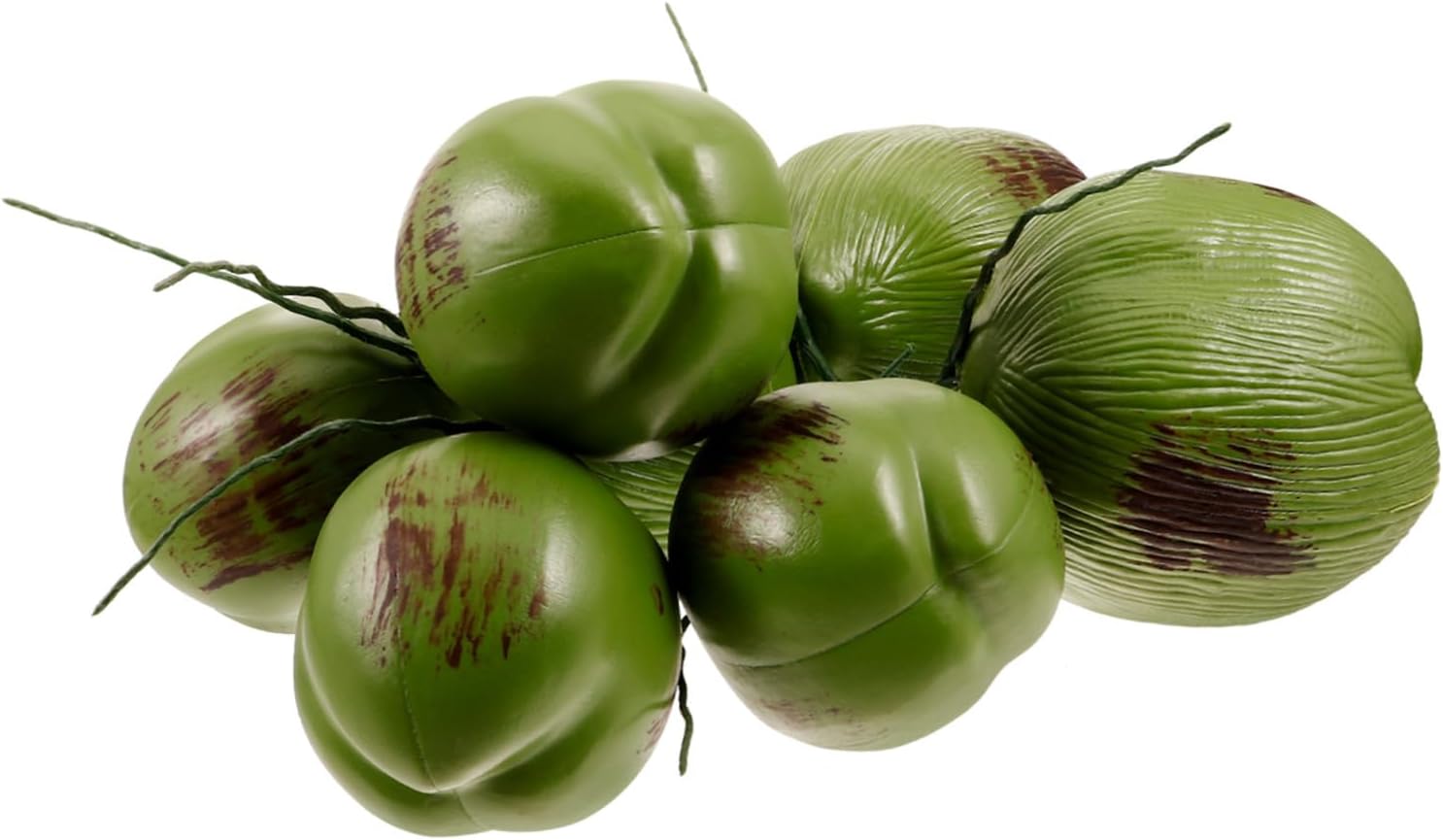 1 Bunch High Simulation Artificial Coconuts Fake Fruit Model for Tropical Party Home Garden Wedding Decor Realistic Imitation Coconut Adornment with Lifelike Detail