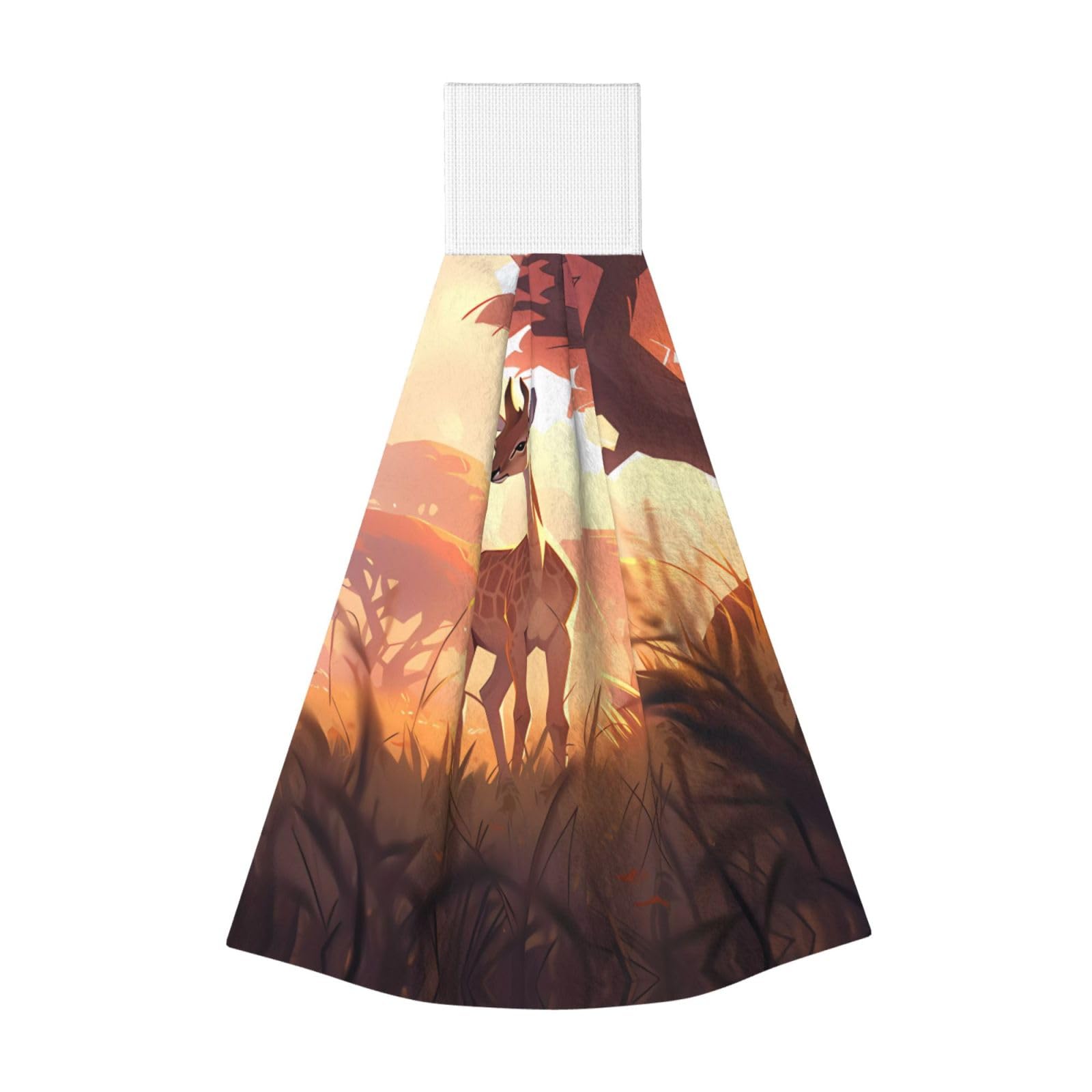 ZQYTGFDC African savannah giraffe calf Highly Absorbent Dish Towels Soft Coral Fleece Wipe