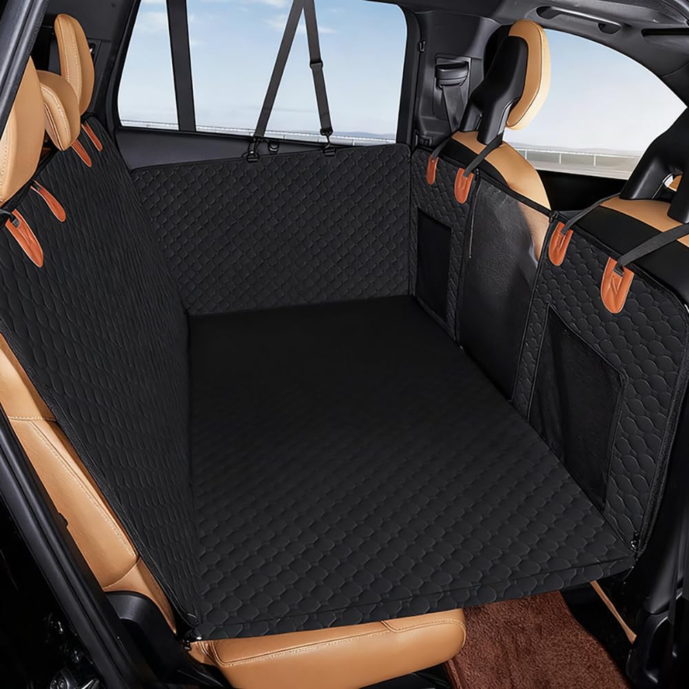 FGHCNH Dog Car Back Seat Cover for VW T ROC Taigo Taigun Tayron Teramont Tharu Touareg, Waterproof Dog Hammock for Car Back Seat, Dog Travel Hammock Bed Seat Protector,C