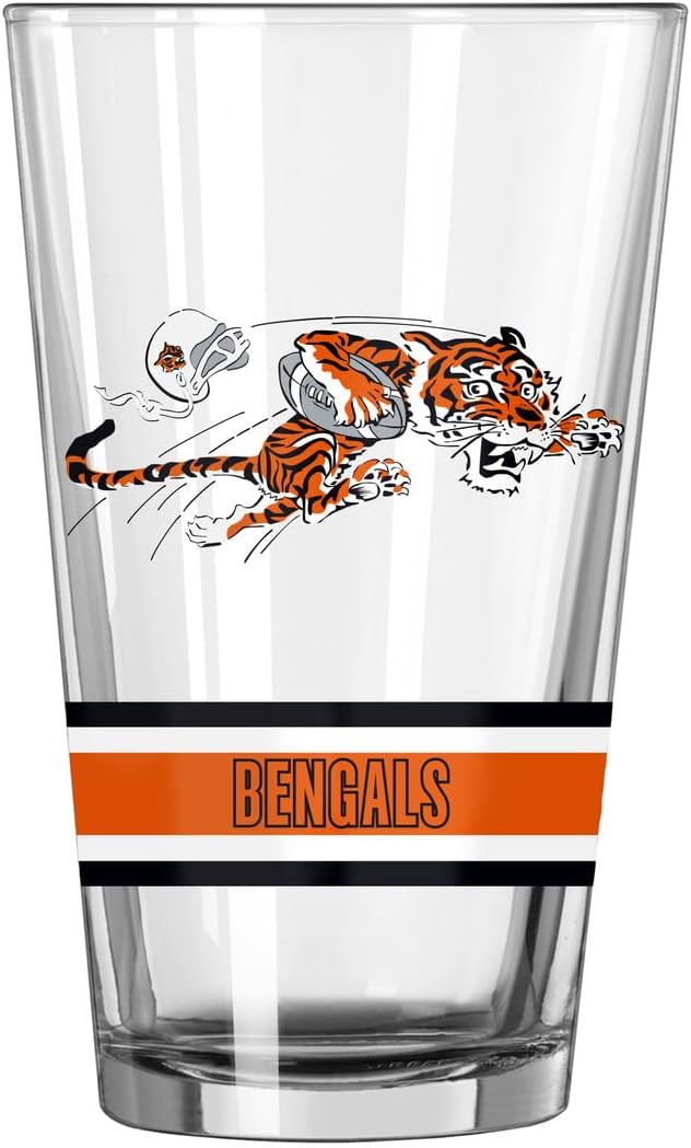 Logo Brands Pro Football Gameday Pint Glass 16oz - 2 Pack (Baltimore - Ravens)