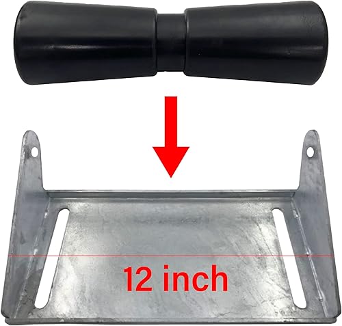 Miniatura 10 de Rodillos de quilla de remolque de barco negro para 4, 5, 8, 10, 12 pulgadas de ancho, soporte de remolque de barco