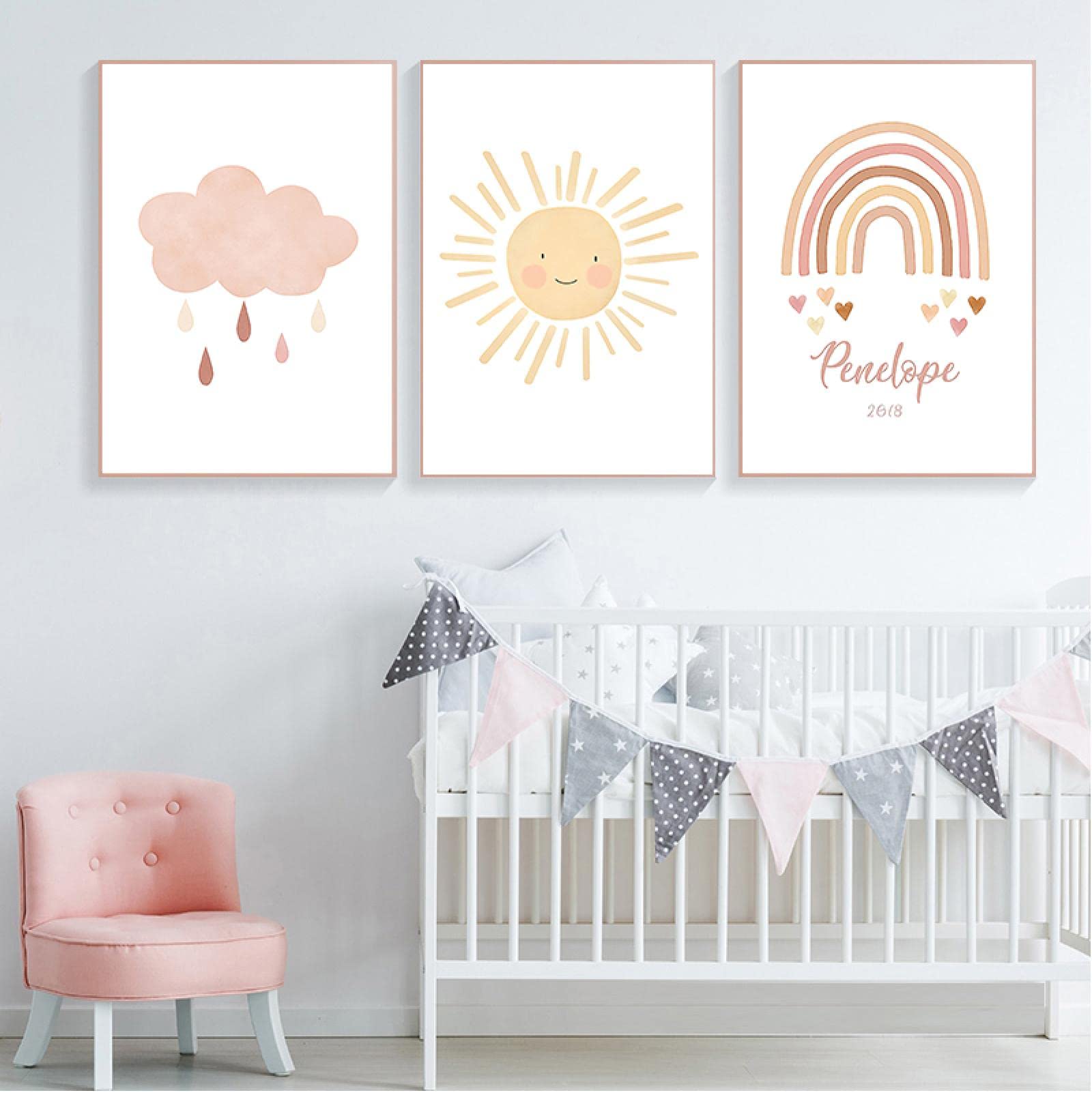 Toile personnalisée prénom bébé le cadeau de naissance idéal et durable - 8