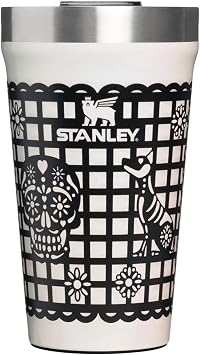 STANLEY Everyday Tumbler with Lid, 16 oz, Salt Papel Picado
