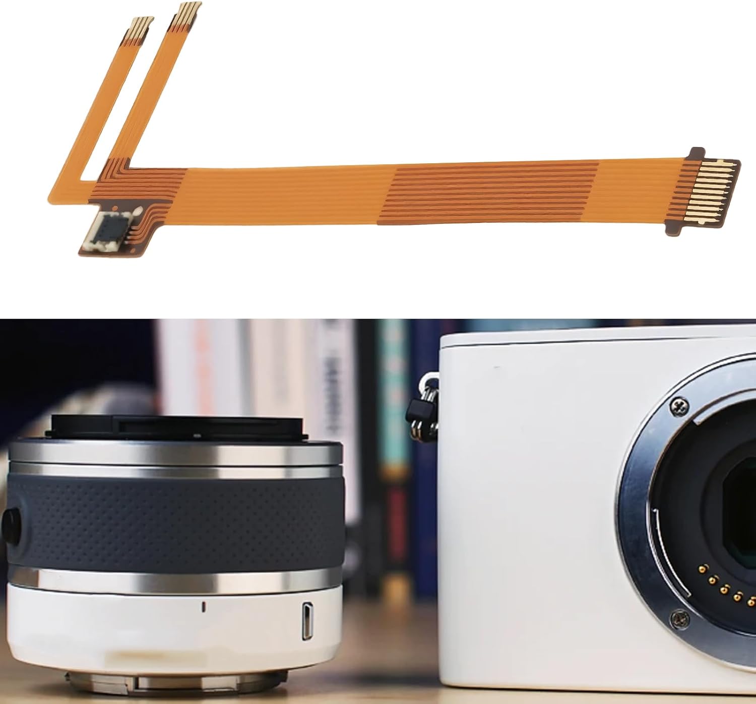 Create idea 2Pcs Lens Aperture Shutter Flex Cable Compatible with Nikon J1 NIKKOR 10-30 mm 1:3.5-5.6 VR image 3