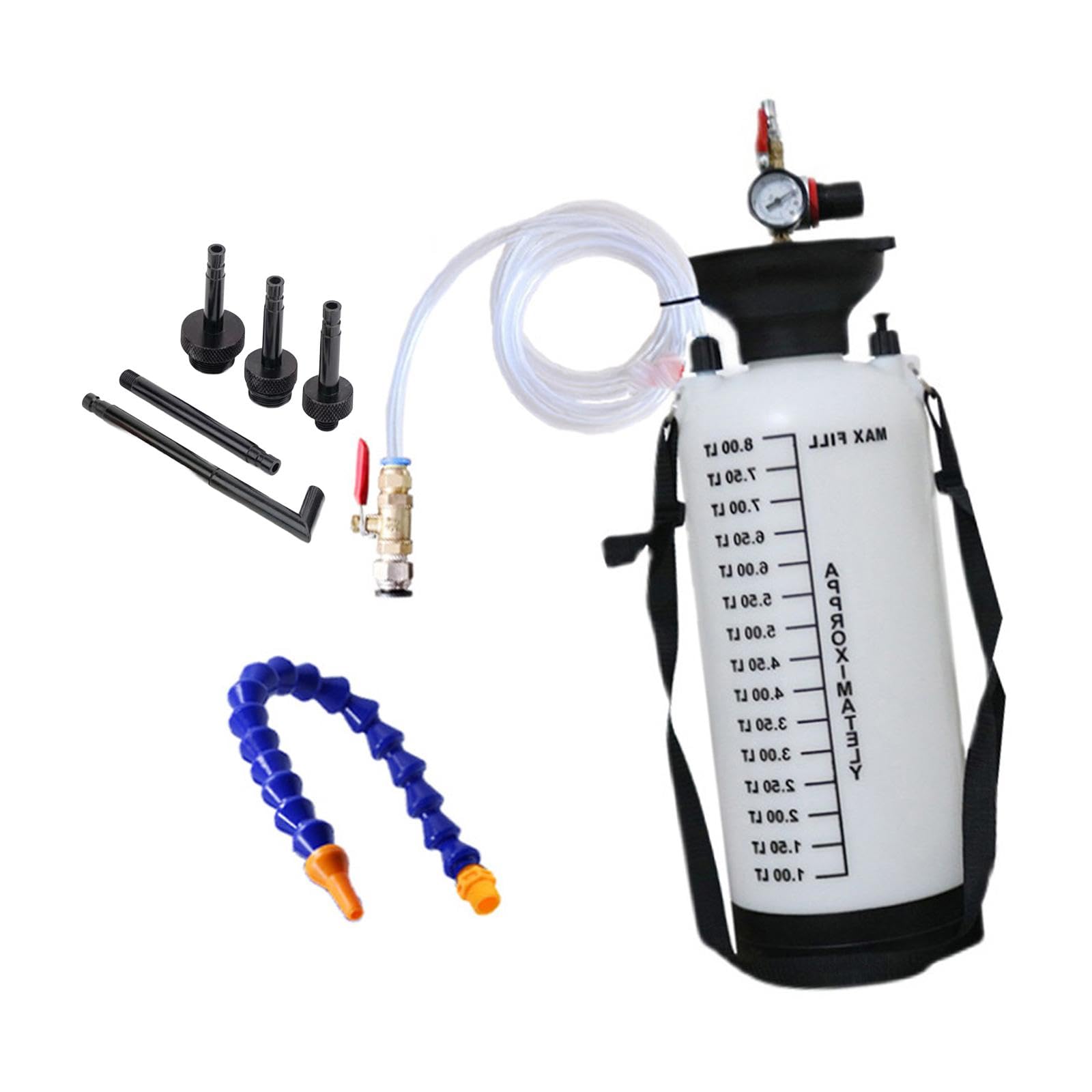 8 Liter Einfüllbehälter für Getriebeöl, Getriebeölpumpe für Kraftfahrzeuge, Transferpumpe, Getriebeöl Und Dosiergeräte, ATF Einfüllstutzen, 8L mit Adapter