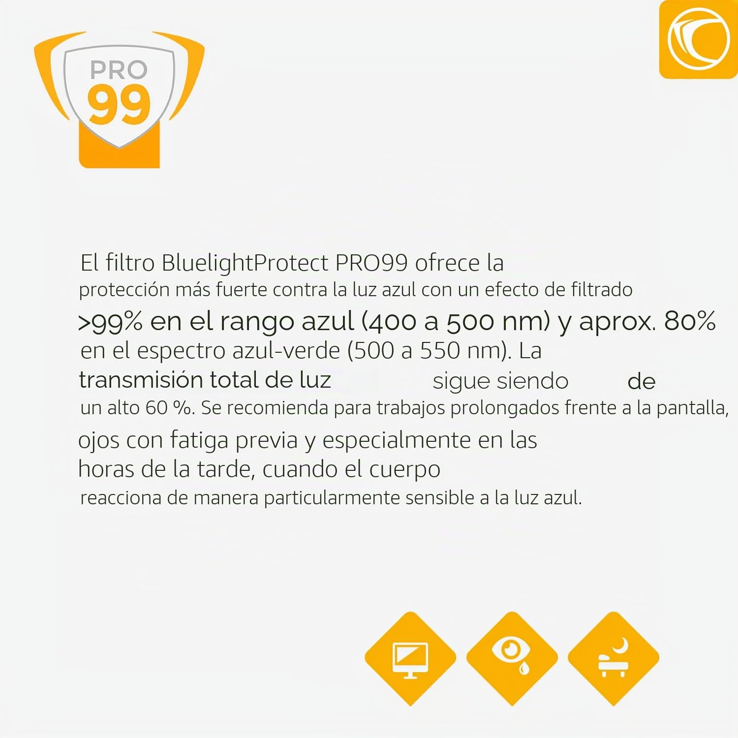 PRiSMA CLiP-ON - Filtro de luz azul para gafas en 4 variantes para trabajo, PC, TV, juegos, eSport, automovilistas, reduce el esfuerzo ocular, dormir bien