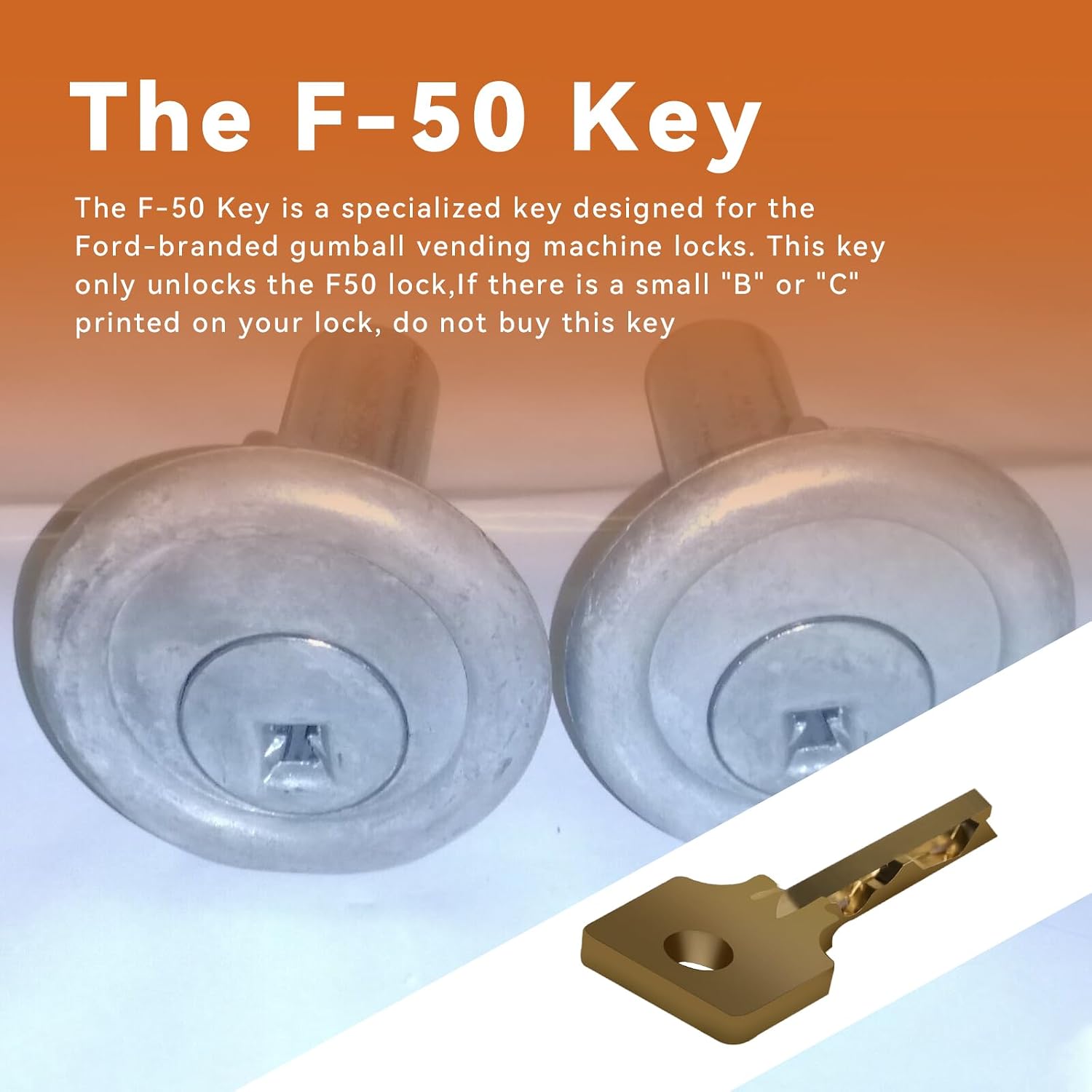 F-50 Key,1Pc,Plug-and-Play Direct Insert Design image 4