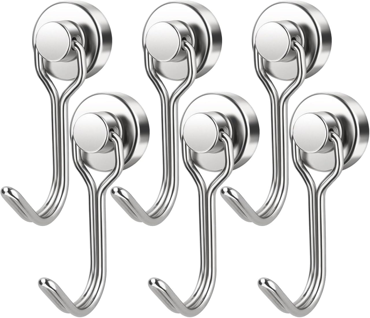 Magnetic Hooks Stainless Steel 30lbs+ Magnet Hook 2025 Cruise Cabin Ship Essentials Heavy Duty Strong Magnets Refrigerator Fridge Hanging for Classroom Beach Vacation Kitchen Grills Home (Pack of 3)-image-31