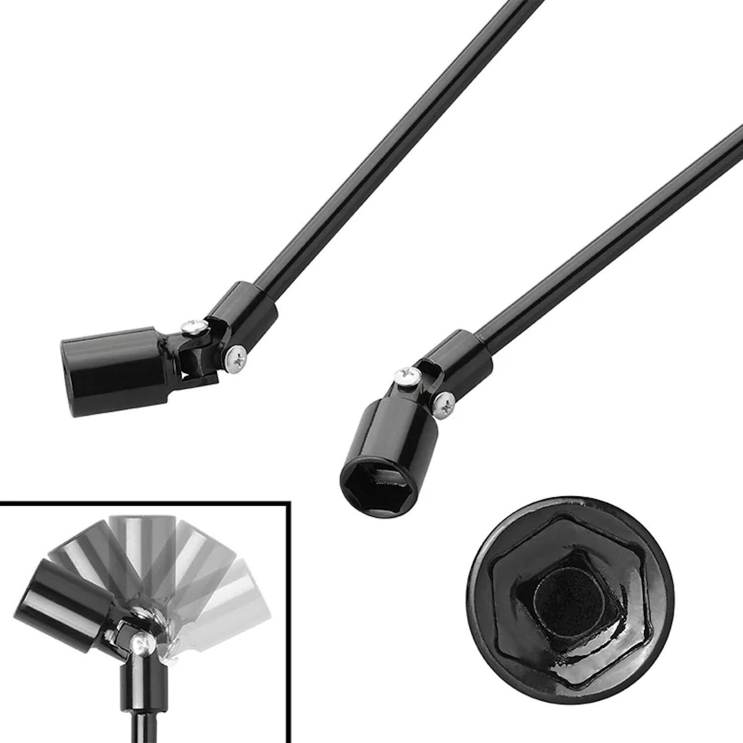 ProPlus Prolunga a manovella con giunto cardanico, 740 mm, supporto manovella 19 mm